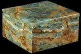 Wide Blue Calcite Jewelry Box #79211-1